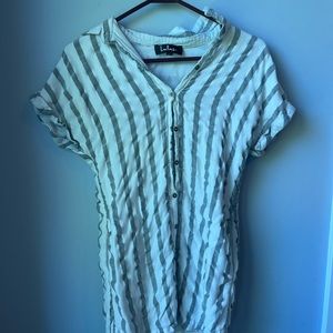 LULUS STRIPED TEE DRESS
